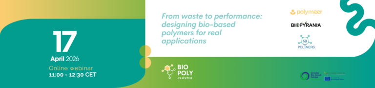 Upcominig BIOPOLY Cluster webinar on bio-based polymers for real applications | 17.04.2026